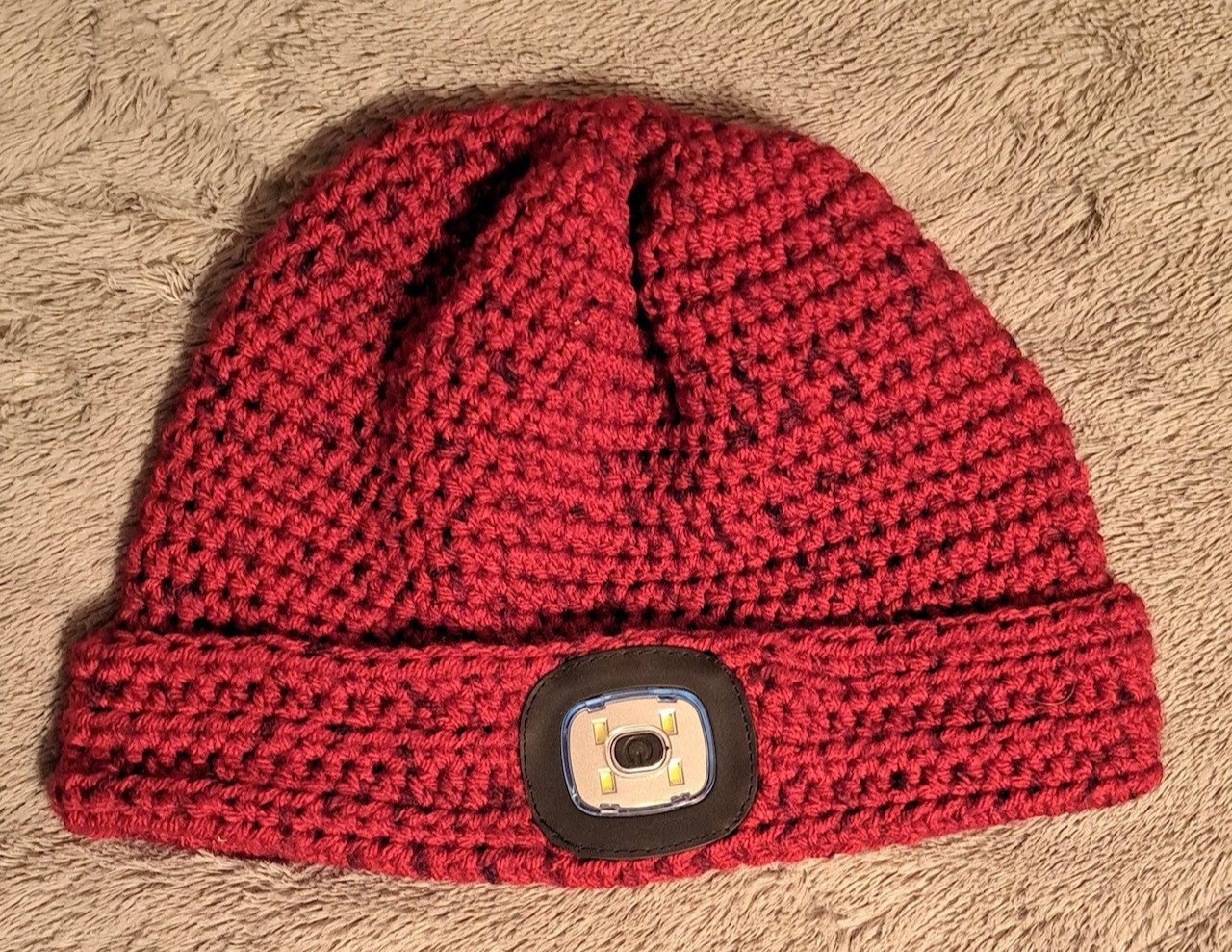 LED flashlight beanie